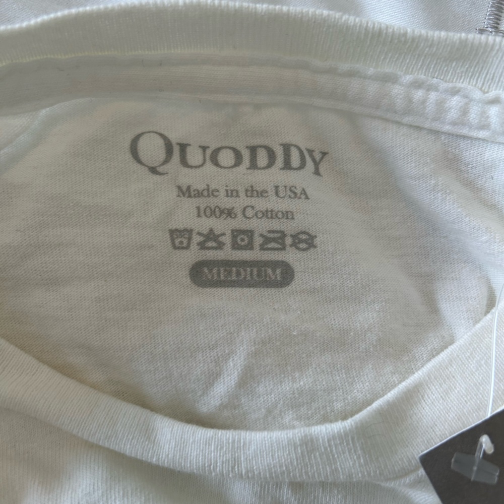 J.Crew x Quoddy Moccasins Short Sleeve Logo T-Shirt, Medium, NWT Made in USA - Picture 2 of 3